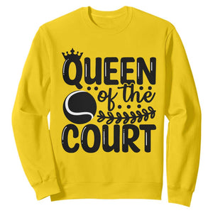 Funny Tennis Lover Gift Sweatshirt Queen Of The Court TS12 Daisy Print Your Wear
