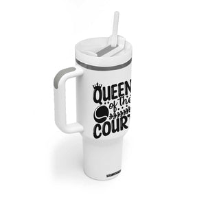 Funny Tennis Lover Gift Tumbler With Handle Queen Of The Court TS12 Print Your Wear