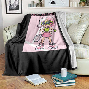 Queen Of The Court Throw Blanket Funny Tennis Player Gift For Women TS12 Print Your Wear