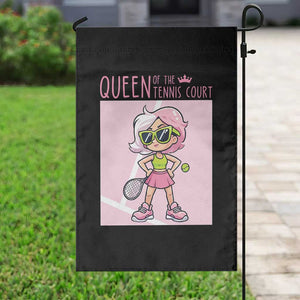 Queen Of The Court Garden Flag Funny Tennis Player Gift For Women TS12 Print Your Wear