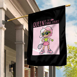 Queen Of The Court Garden Flag Funny Tennis Player Gift For Women TS12 Print Your Wear