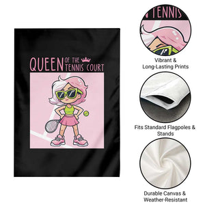 Queen Of The Court Garden Flag Funny Tennis Player Gift For Women TS12 Print Your Wear