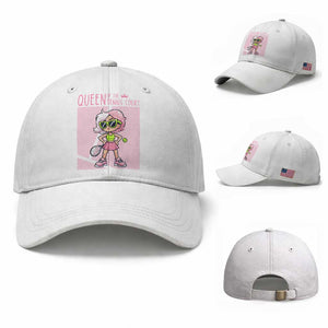 Queen Of The Court Baseball Cap Funny Tennis Player Gift For Women TS12 Baseball Cap Universal Fit White Print Your Wear