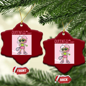 Queen Of The Court Ceramic Ornament Funny Tennis Player Gift For Women TS12 Print Your Wear