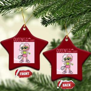 Queen Of The Court Ceramic Ornament Funny Tennis Player Gift For Women TS12 Print Your Wear