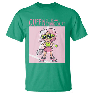 Queen Of The Court T Shirt Funny Tennis Player Gift For Women TS12 Irish Green Print Your Wear