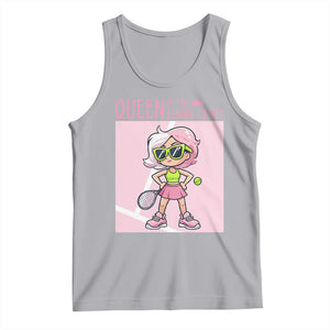Queen Of The Court Tank Top Funny Tennis Player Gift For Women TS12 Athletic Heather Print Your Wear
