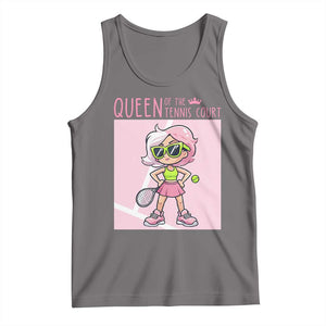 Queen Of The Court Tank Top Funny Tennis Player Gift For Women TS12 Deep Heather Print Your Wear