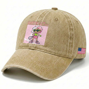 Queen Of The Court Washed Cotton Baseball Cap Funny Tennis Player Gift For Women TS12 Print Your Wear
