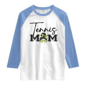 Funny Tennis Player Gift For Tennis Mom Raglan Shirt TS12 White Carolina Blue Print Your Wear