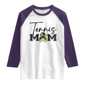 Funny Tennis Player Gift For Tennis Mom Raglan Shirt TS12 White Purple Print Your Wear