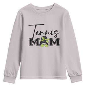 Funny Tennis Player Gift For Tennis Mom Youth Sweatshirt TS12 Ice Gray Print Your Wear