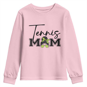 Funny Tennis Player Gift For Tennis Mom Youth Sweatshirt TS12 Light Pink Print Your Wear