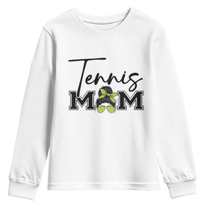 Funny Tennis Player Gift For Tennis Mom Youth Sweatshirt TS12 White Print Your Wear