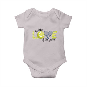 For The Love Of The Game Baby Onesie Inspirational Tennis Gift TS12 Ice Gray Print Your Wear