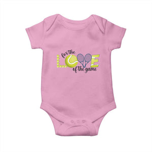 For The Love Of The Game Baby Onesie Inspirational Tennis Gift TS12 Light Pink Print Your Wear