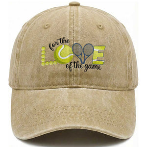 For The Love Of The Game Washed Cotton Baseball Cap Inspirational Tennis Gift TS12 Print Your Wear