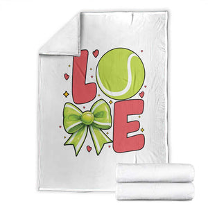 Love With A Tennis Ball Throw Blanket Valentines Day Gift TS12 White Print Your Wear
