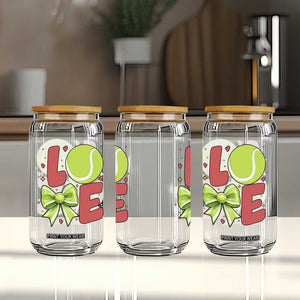 Love With A Tennis Ball Glass Can Valentines Day Gift TS12 Print Your Wear