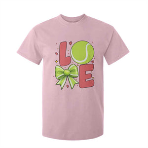 Love With A Tennis Ball T Shirt For Kid Valentines Day Gift TS12 Light Pink Print Your Wear