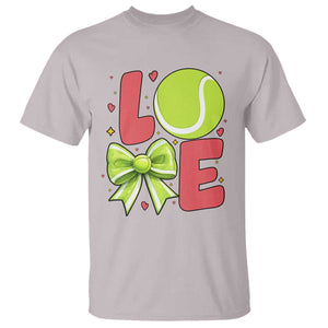 Love With A Tennis Ball T Shirt Valentines Day Gift TS12 Ice Gray Print Your Wear