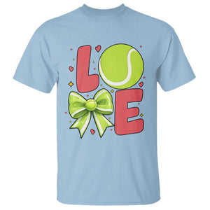 Love With A Tennis Ball T Shirt Valentines Day Gift TS12 Light Blue Print Your Wear