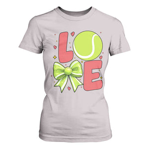 Love With A Tennis Ball T Shirt For Women Valentines Day Gift TS12 Ice Gray Print Your Wear