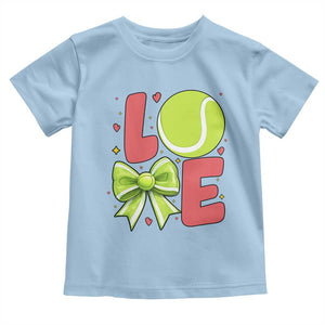 Love With A Tennis Ball Toddler T Shirt Valentines Day Gift TS12 Light Blue Print Your Wear