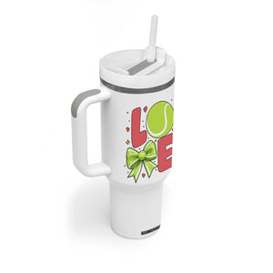 Love With A Tennis Ball Tumbler With Handle Valentines Day Gift TS12 Print Your Wear