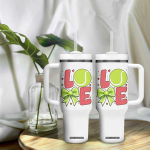 Love With A Tennis Ball Tumbler With Handle Valentines Day Gift TS12 Print Your Wear