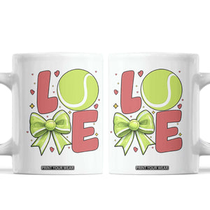 Love With A Tennis Ball Coffee Mug Valentines Day Gift TS12 White Print Your Wear