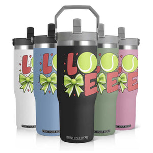 Love With A Tennis Ball Flip Straw Tumbler Valentines Day Gift TS12 Print Your Wear