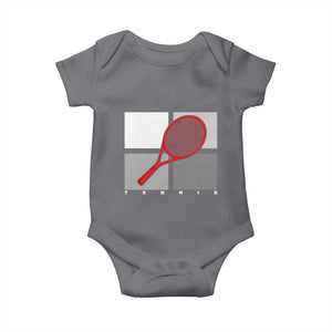 Tennis Obsession Baby Onesie Vintage Sports Lover Gift TS12 Charcoal Print Your Wear