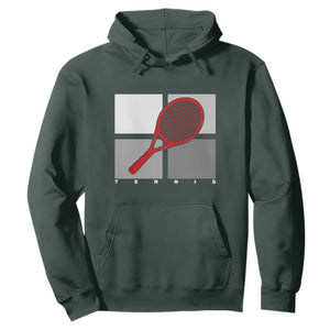Tennis Obsession Hoodie Vintage Sports Lover Gift TS12 Dark Forest Green Print Your Wear