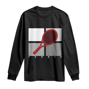 Tennis Obsession Long Sleeve Shirt Vintage Sports Lover Gift TS12 Black Print Your Wear
