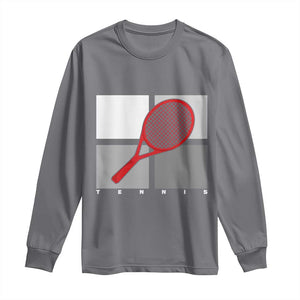 Tennis Obsession Long Sleeve Shirt Vintage Sports Lover Gift TS12 Charcoal Print Your Wear
