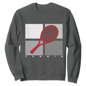 Tennis Obsession Sweatshirt Vintage Sports Lover Gift TS12 Dark Heather Print Your Wear