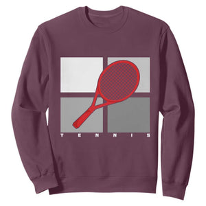 Tennis Obsession Sweatshirt Vintage Sports Lover Gift TS12 Maroon Print Your Wear