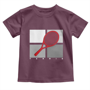 Tennis Obsession Toddler T Shirt Vintage Sports Lover Gift TS12 Maroon Print Your Wear