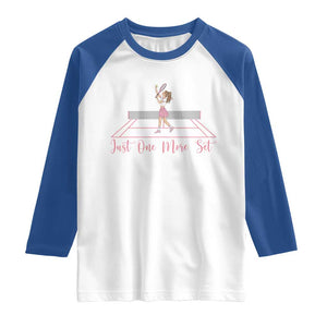 Just One More Set Raglan Shirt Funny Tennis Player Gift For Women TS12 White Royal Print Your Wear
