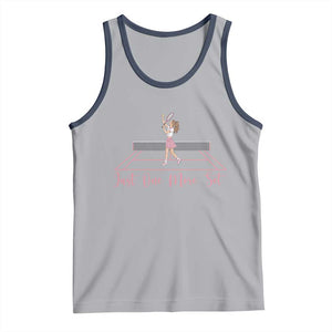 Just One More Set Tank Top Funny Tennis Player Gift For Women TS12 Athletic Heather Navy Print Your Wear
