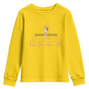 Just One More Set Youth Sweatshirt Funny Tennis Player Gift For Women TS12 Daisy Print Your Wear