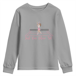 Just One More Set Youth Sweatshirt Funny Tennis Player Gift For Women TS12 Sport Gray Print Your Wear