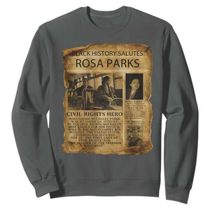 Rosa Parks Sweatshirt Female Empowerment History Gift TS12 Dark Heather Print Your Wear