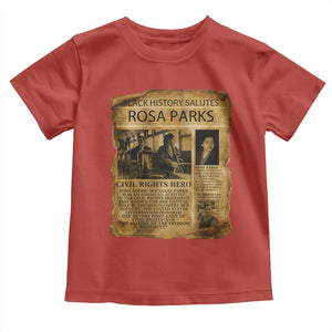 Rosa Parks Toddler T Shirt Female Empowerment History Gift TS12 Red Print Your Wear