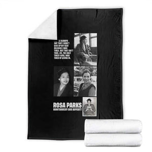 Rosa Parks Throw Blanket Strong Black Woman Leader TS12 Black Print Your Wear