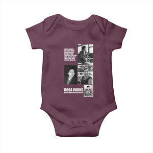 Rosa Parks Baby Onesie Strong Black Woman Leader TS12 Maroon Print Your Wear