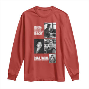 Rosa Parks Long Sleeve Shirt Strong Black Woman Leader TS12 Red Print Your Wear