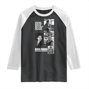 Rosa Parks Raglan Shirt Strong Black Woman Leader TS12 Black White Print Your Wear