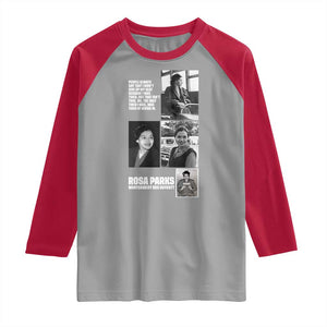 Rosa Parks Raglan Shirt Strong Black Woman Leader TS12 Sport Gray Red Print Your Wear